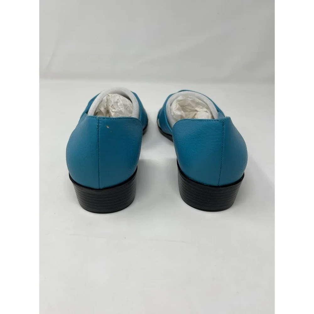 Cabin Creek Vintage Sandals Women's Size 8 Turquoise Slip On Comfort Shoes As-Is